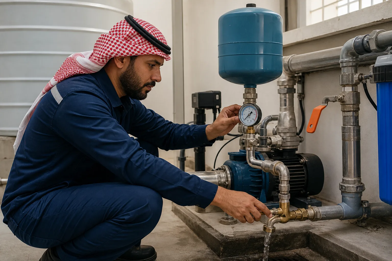 أسباب ضعف ضغط المياه في المنزل وكيف يُشخّص العطل
